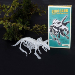 Świecący szkielet do składania - puzzle 3D TRICERATOPS