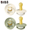 BIBS 2-PACK S SAGE & IVORY 0-6m Smoczki uspokajające kauczuk Hevea