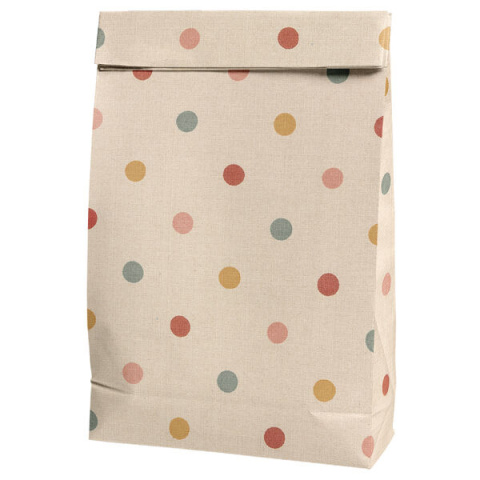 Maileg Torebka na prezent w kropki mała - Gift bag, Multi dots - Medium