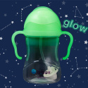 B.box Bidon ze słomką świecący w ciemności 240ml Glow in the dark