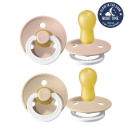 BIBS 2-PACK S BLUSH NIGHT & VANILLA NIGHT 0-6m Smoczki uspokajające kauczuk Hevea