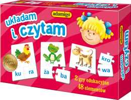 Adamigo UKŁADAM I CZYTAM 2 gry edukacyjne wiek 5+