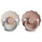 FRIGG Smoczki 0-6m Daisy Kauczuk 2-Pack Blush/Cotton Candy - Rozmiar 1