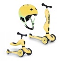 SCOOTANDRIDE Komplet Hulajnoga HighWayKick 2w1 + kask (XXS-S) - Lemon