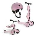 SCOOTANDRIDE Komplet Hulajnoga HighWayKick 2w1 + kask (XXS-S) | Rose