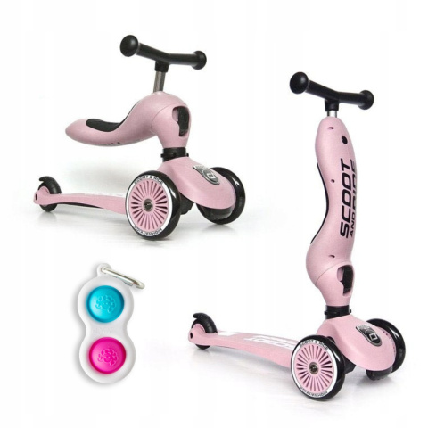 SCOOTANDRIDE Hulajnoga HighWayKick 2w1 - rose