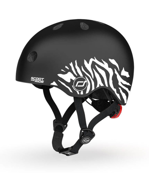 SCOOTANDRIDE Kask dla dzieci 1-5 lat XXS-S | Zebra