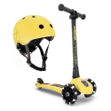 SCOOTANDRIDE Komplet Highwaykick 3 LED Hulajnoga + kask (S-M) - Lemon