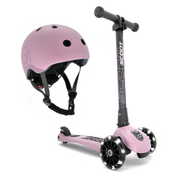 SCOOTANDRIDE Komplet Highwaykick 3 LED Hulajnoga + kask (S-M) | Rose