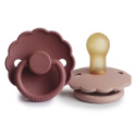 FRIGG Smoczki 0-6m Daisy Kauczuk Blush + Woodchuck - Rozmiar 1