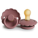 FRIGG Smoczki 0-6m Daisy Kauczuk Blush + Woodchuck - Rozmiar 1