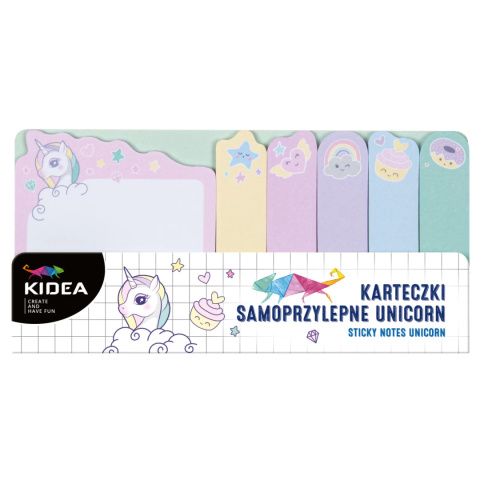 KIDEA Karteczki samoprzylepne indeksujące Unicorn