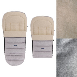 ZAFFIRO Śpiworek 5w1 iGrow 4.0 - beżowa wełna premium + light grey melange