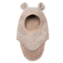 HUTTELIHUT Czapka Kominiarka Wełna Merino TEDDY | Camel Melange