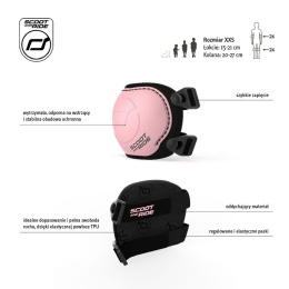 SCOOTANDRIDE Zestaw ochraniaczy dla dzieci XXS | Rose